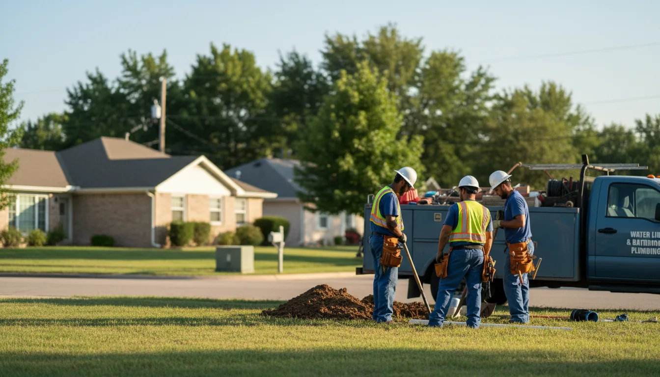 Residential water line and bathroom plumbing service in Lantry, SD